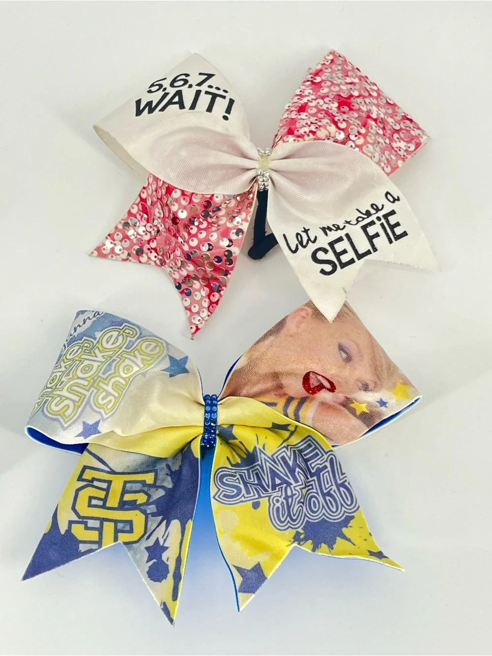 Lot of 4 Cheer Hair Bows JoJo Siwa Taylor Swift Neon Y2K Dance Competition